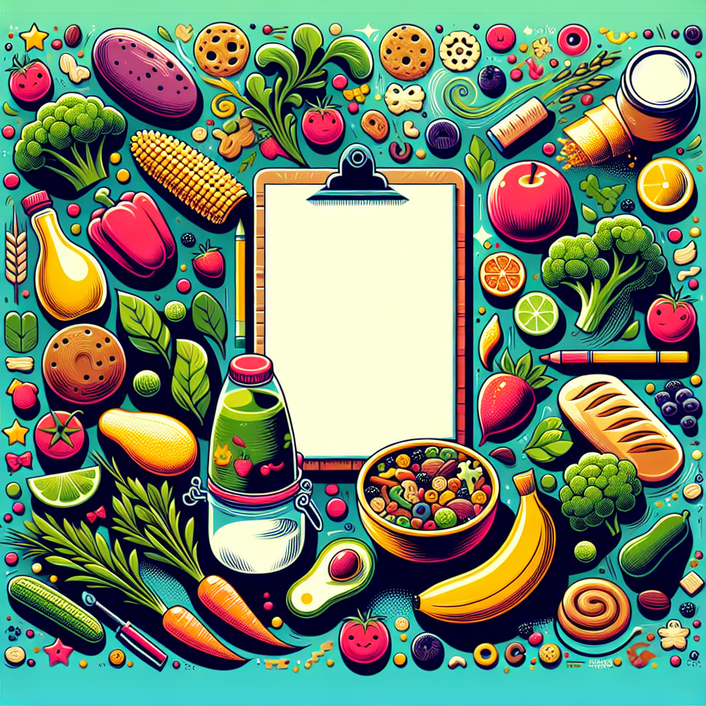 Kreativitas Poster Makanan Sehat Bergaya Kartun yang Menginspirasi